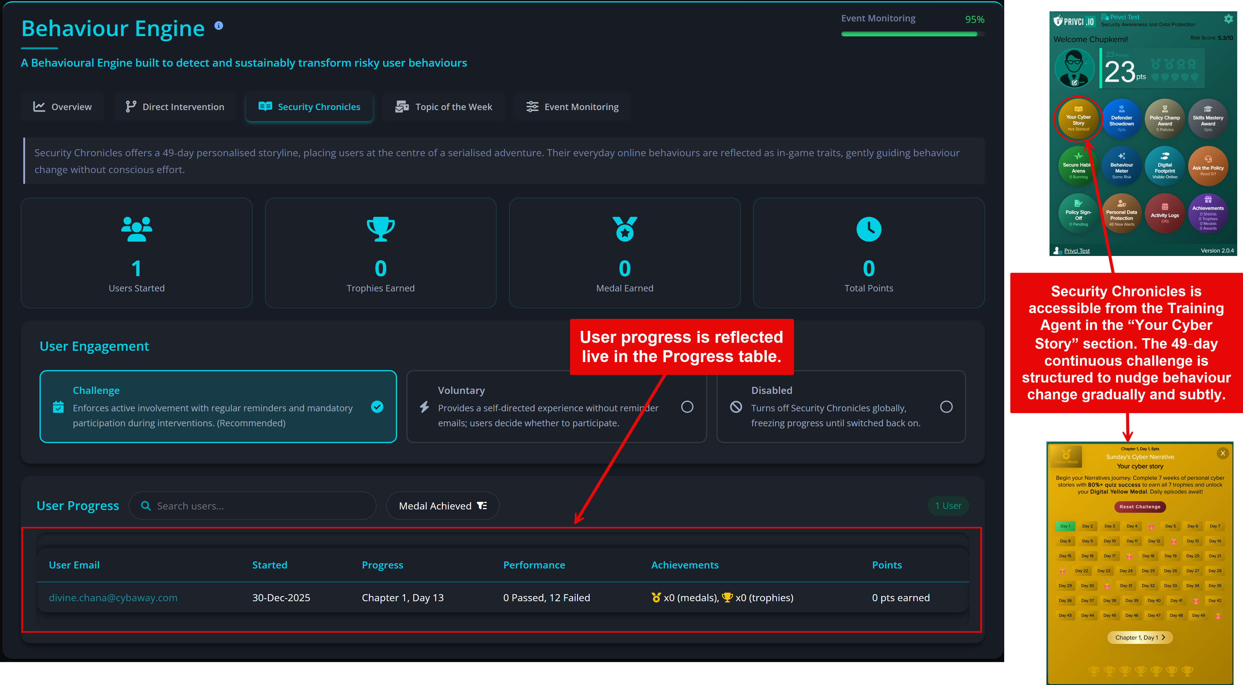 Security Chronicles adventure interface