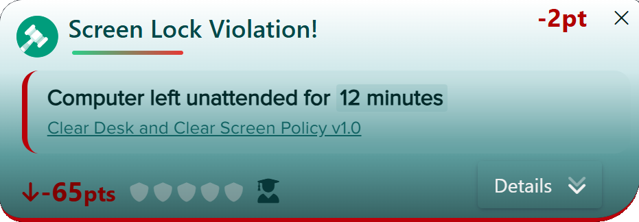 Example of a short baseline violation prompt